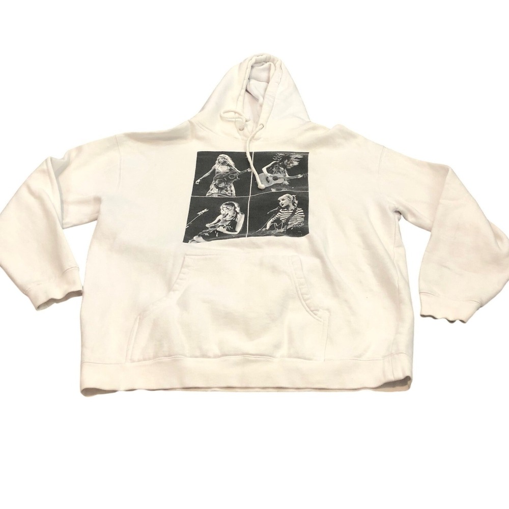 Taylor Swift The Eras Tour Hoodie Womens XL White Graphic Pullover IND4000C